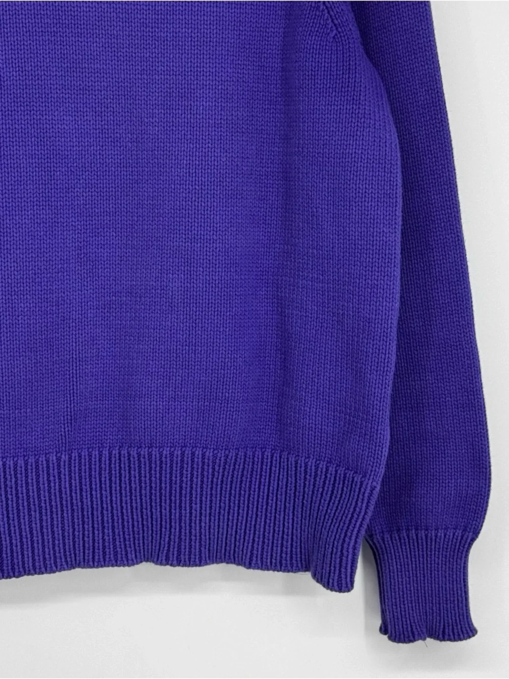 Women’s J Crew Size Small Purple Chunky Knit Cotton/Polyamide Crew Neck Sweater